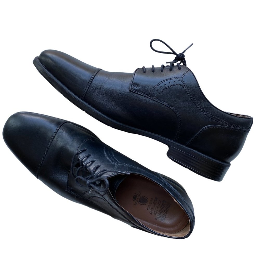 Johnston & Murphy XC4 System Waterproof Sheepskin Oxford Black Size 12M